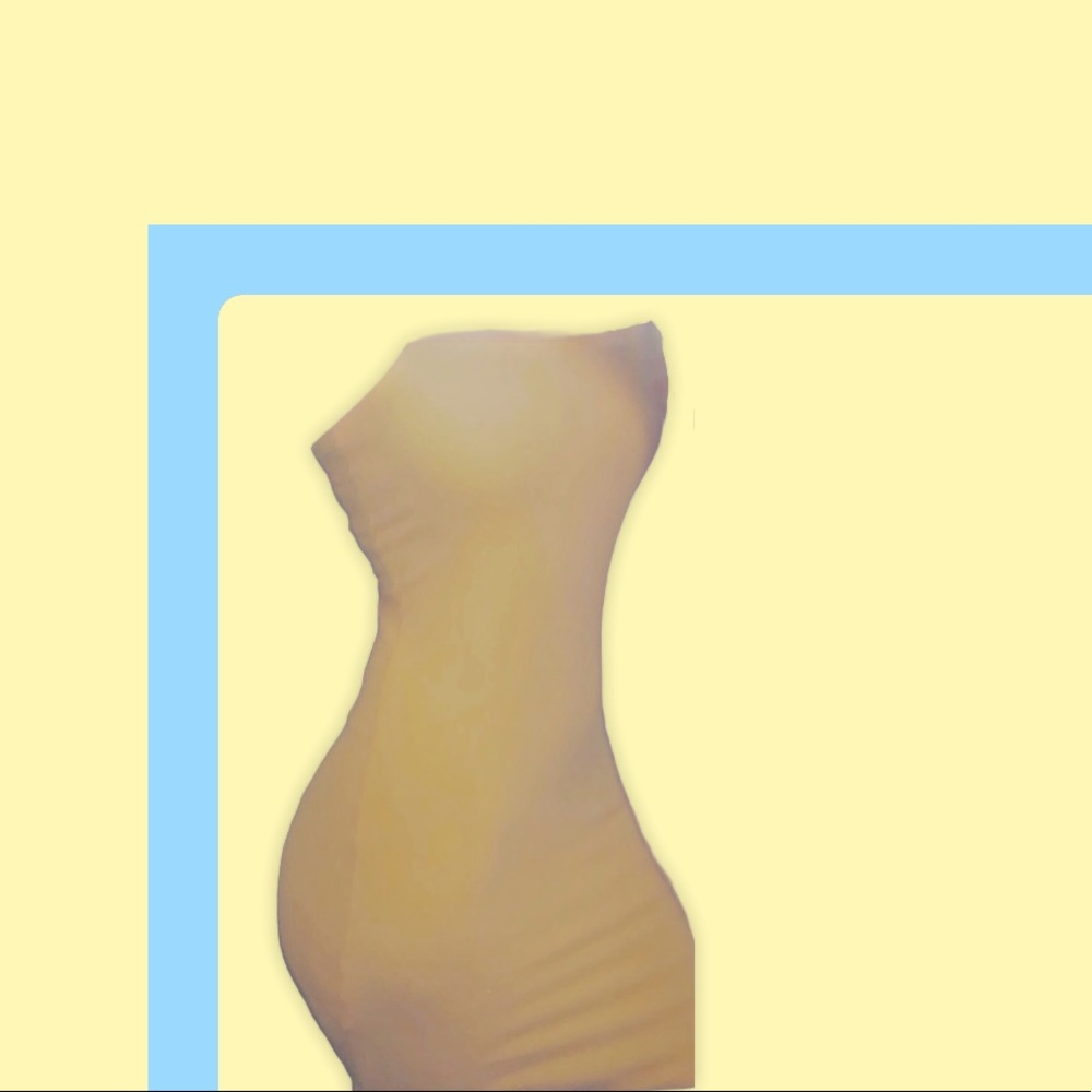 YELLOW STRAPPY BODYCON DRESS